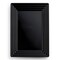 Black Rectangular with Groove Rim Plastic Serving Trays - 9" x 13" (24 Trays)